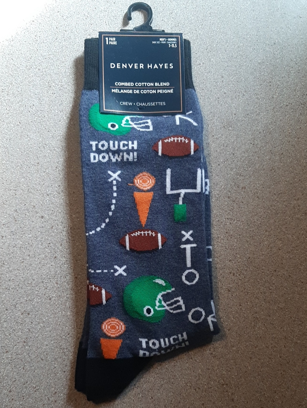 Denver Hayes FreshTech Combed Cotton Blend Crew Socks Men's 7-11.5